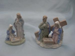 ceramic holy family nativity scene