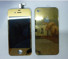 Gold Full Iphone 4 Kits Assembly Front Lcd And Back Panel Black Home Button