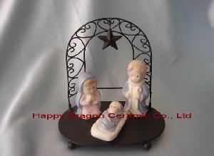 Ceramic Mini Holy Family, Nativity Set, Christian Giftwares, Souvenirs