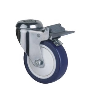 Shopping Cart Swivel Caster With Bolt Hole