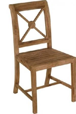 Cross Back Teak Dining Chair