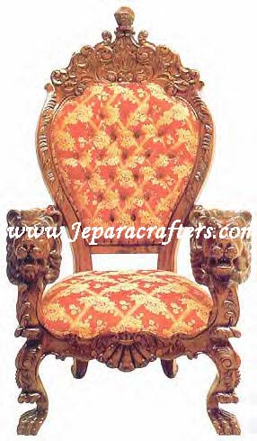 mahogany lion crown chair