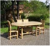 Dinning Set Ellipse From Bamboo With 4 Chair