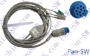 Datex Ohmeda One Piece Three Lead Ecg Cable With Leadwire