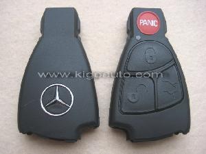 Mercedes 3button Panic Smart Key Case Black