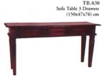 Sofa Table 3 Dwrs