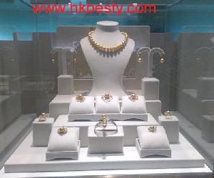 High Quality White Jewelry Display Stands For Tower Showcase
