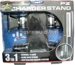 Ps3 3in1 Multi-function Charger Stand Black