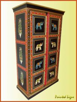 Hand Painted Cupboard Indian Painted Furniture