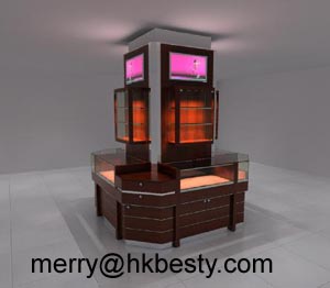 Kiosk Store Round Showcase For Jewellery Or Diamond