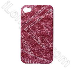 Jean Style Skin Protection Cases For Iphone 4 Red