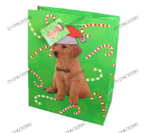 Dog Christmas Cap Fashion Paper Bag