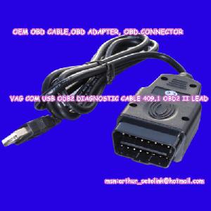 Vag Com Usb Odb2 Diagnostic Cable 409.1 Obd2 Ii Lead