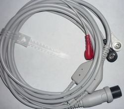 One Piece Ecg Cable With 3 Leads