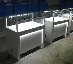 White Glossy Jewellery Display Counter Showcase