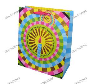 candle birthday shopping paper bag