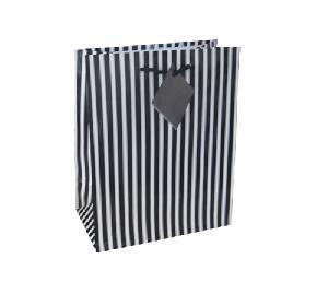 White And Black Strip Gift Bag