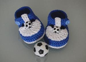 Hand Crochet Baby Boots, With Foot Ball Button
