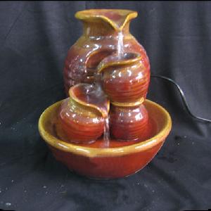 Red Pot Porcelain Water Fountain