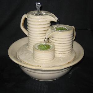 White Coffee Pot Shape Ceramic Water Fountain