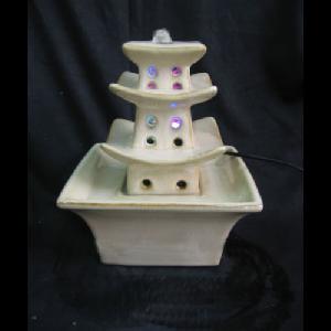 White Tower Shape Ceramic Fountain