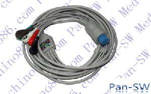 Datex One Piece Five Lead Ecg Cable With Leadwire