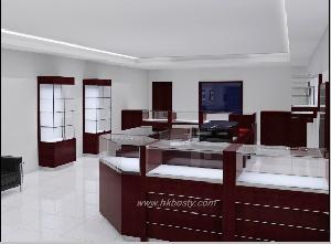 Design And Manufacture Led Light Watch Store Display Counter Showcase And Watch Showroom