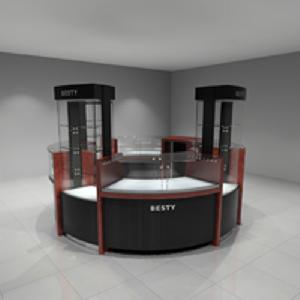 closed jewellery display kiosk