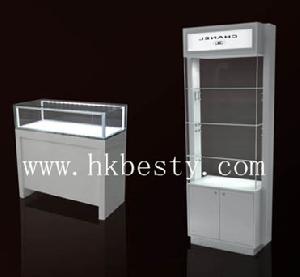 Glossy White Jewellery Jewelry Dispaly Showcase And Cabinet