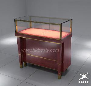 Luxious Jewellery Jewelry Display Counter In Cherry Red