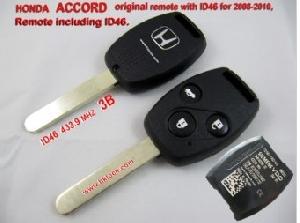 2008-2010 Honda Accord Original Remote Key 3 Button , Remote With Id 46 433.9 Mhz
