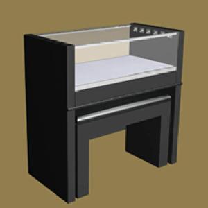 New Design Matt Black Counter Design For Jewelry And Watch Retail Shop