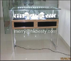 jewellery display wooden counter powered led lighting bar