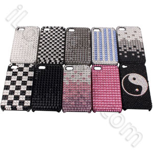 Bust Buy Luxurious Diamond Series Cube Swarovski Crystal Cases Black