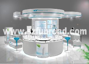 High Qualitity Cosmetic Display Kiosk Made Of Mdf, Led Light , Tempered Glass Acrylic