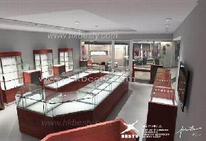 Jewelry Display Showcase, Showroom Showcase, Display Counter And Cabinet Or Kiosk In Jewelry Store