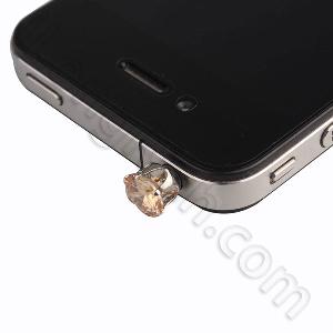 3 5 mm rhinestone torch earphone dustproof plug iphone mp3 mp4 laptop cellphone