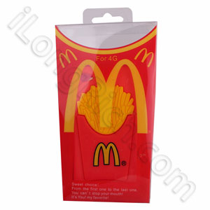 Best Mcdonald Is Series Soft Silicone Cases For Iphone 4 Red