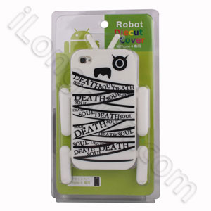 Best Robot Series Silicone Cases For Iphone 4 White