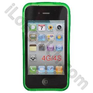 Hot Selling Green Flowers With Transparent Series Tpu Cases For Iphone4 Or 4s