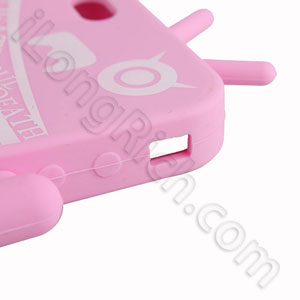 Iphone 4 For Robot Series Silicone Cases Pink