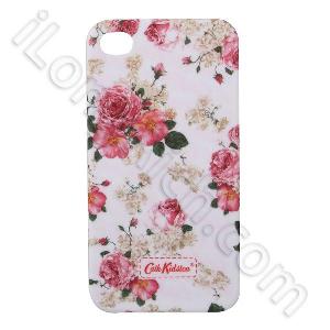 Lacquered Shell Cath Kidston Style Hard Plastic Cases For Iphone 4 Flower 1
