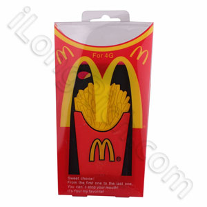Mcdonald Is Series Soft Silicone Cases For Iphone 4 Black