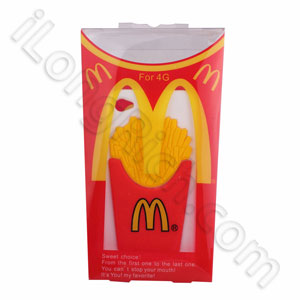Mcdonald Is Series Soft Silicone Cases For Iphone 4 White