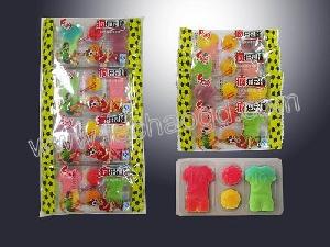 halal fruity confectionery gummy candy soccer uniform football shaped press packed