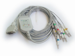 Fukuda One-piece Ekg Cable With Leads