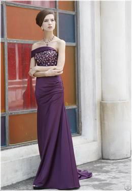 Strapless Rhinestone Embellished Fashion Formal Gown