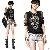 2013 Women Puff Short Sleeve Shirt O-neck Skull Design