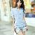 Newly Elegant Short Sleeve Chiffon Top Blouse Light Blue Pink Black