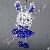 Cute Crystal Beaded Girl Rabbit Charm 3d Beaded Animla